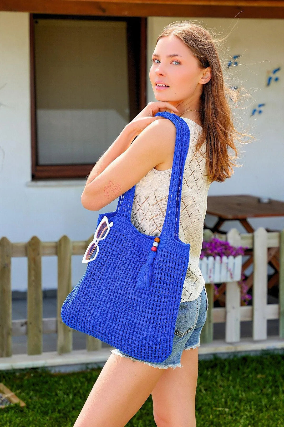 Knitwear Knitted Accessories Lined Casual Hand&Shoulder And Beach Bag