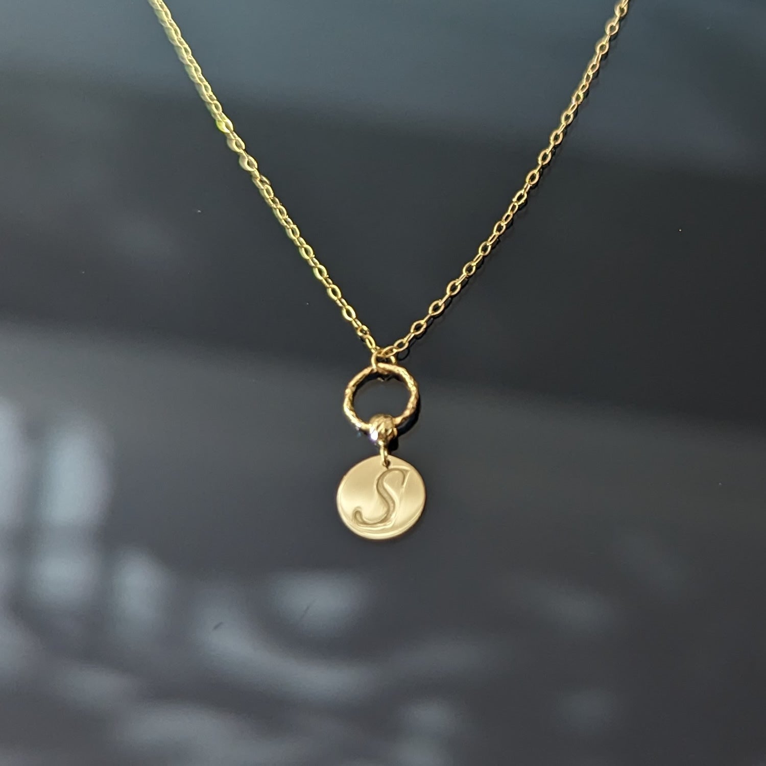 14 Karat Personalized Disc Gold Necklace - hlkyvrkol91