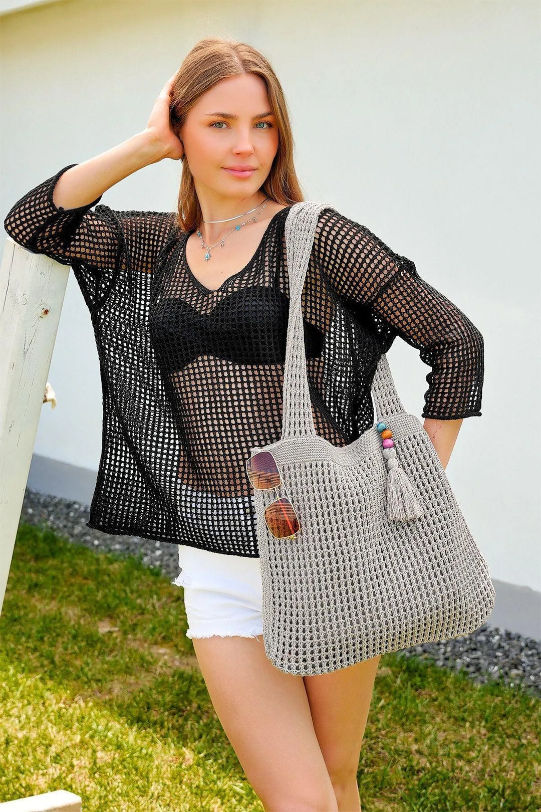 Knitwear Knitted Accessories Lined Casual Hand&Shoulder And Beach Bag