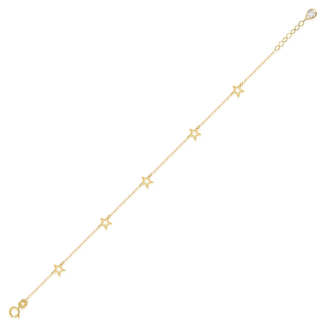 14 Carat Gold Star Bracelet- bsyldbil72