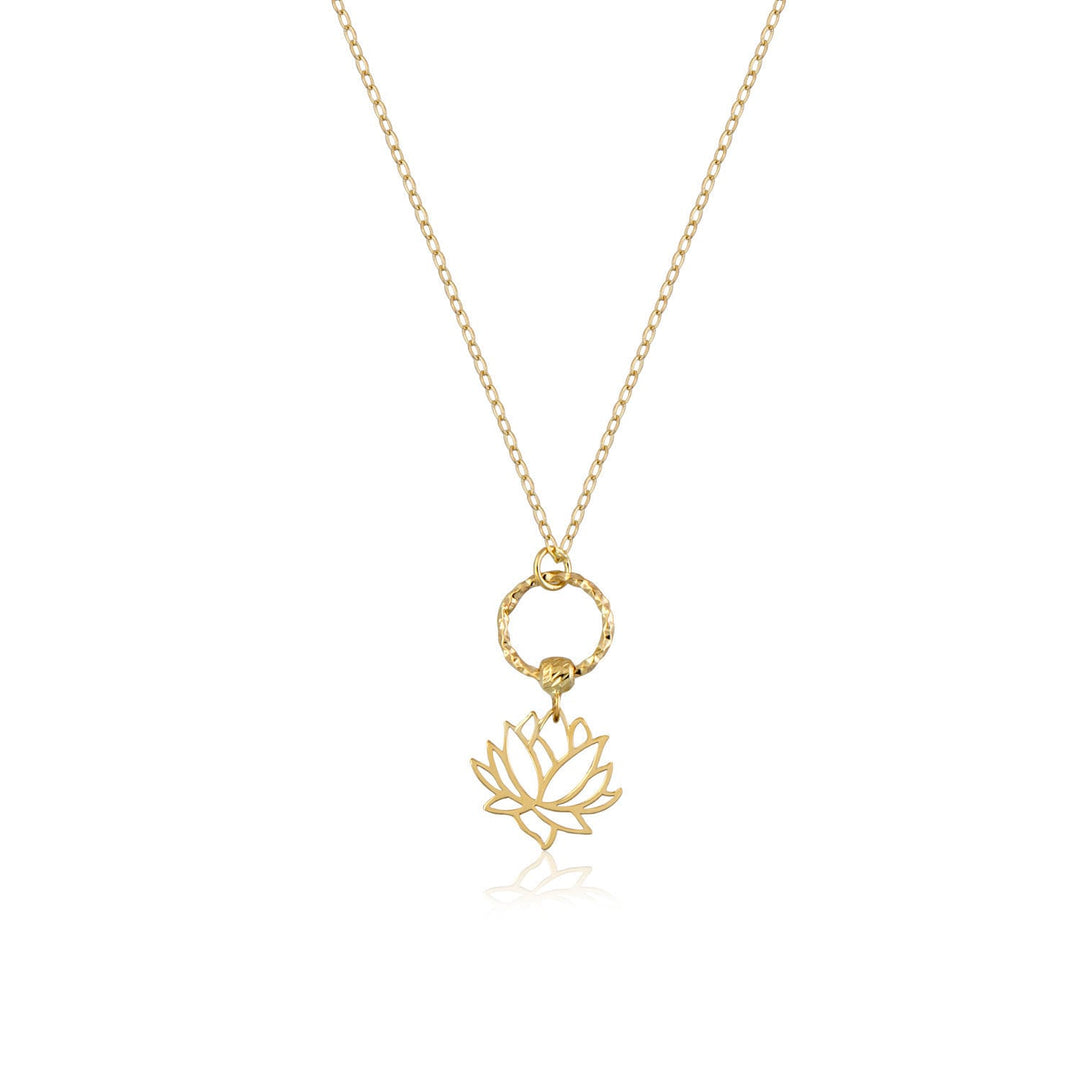14 Carat Ring Lotus Necklace - hlkltskol87