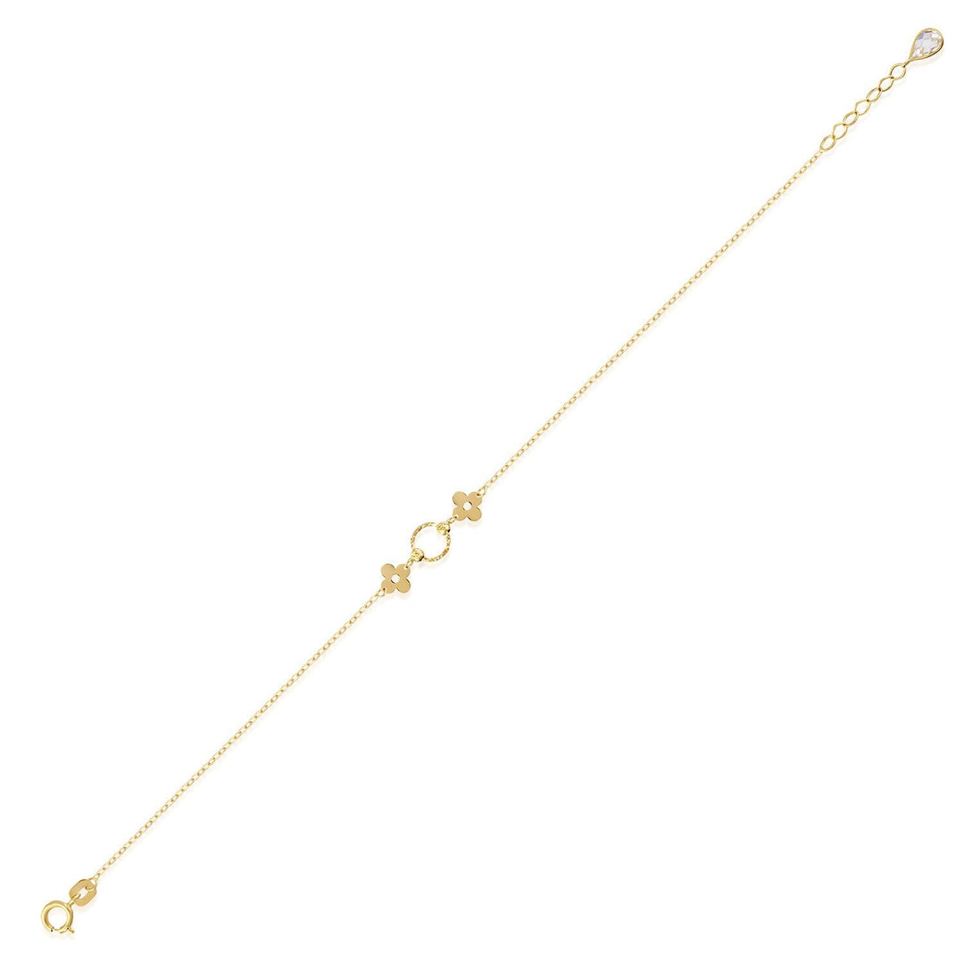 14 Carat Clover Gold Bracelet - cckhlbil77