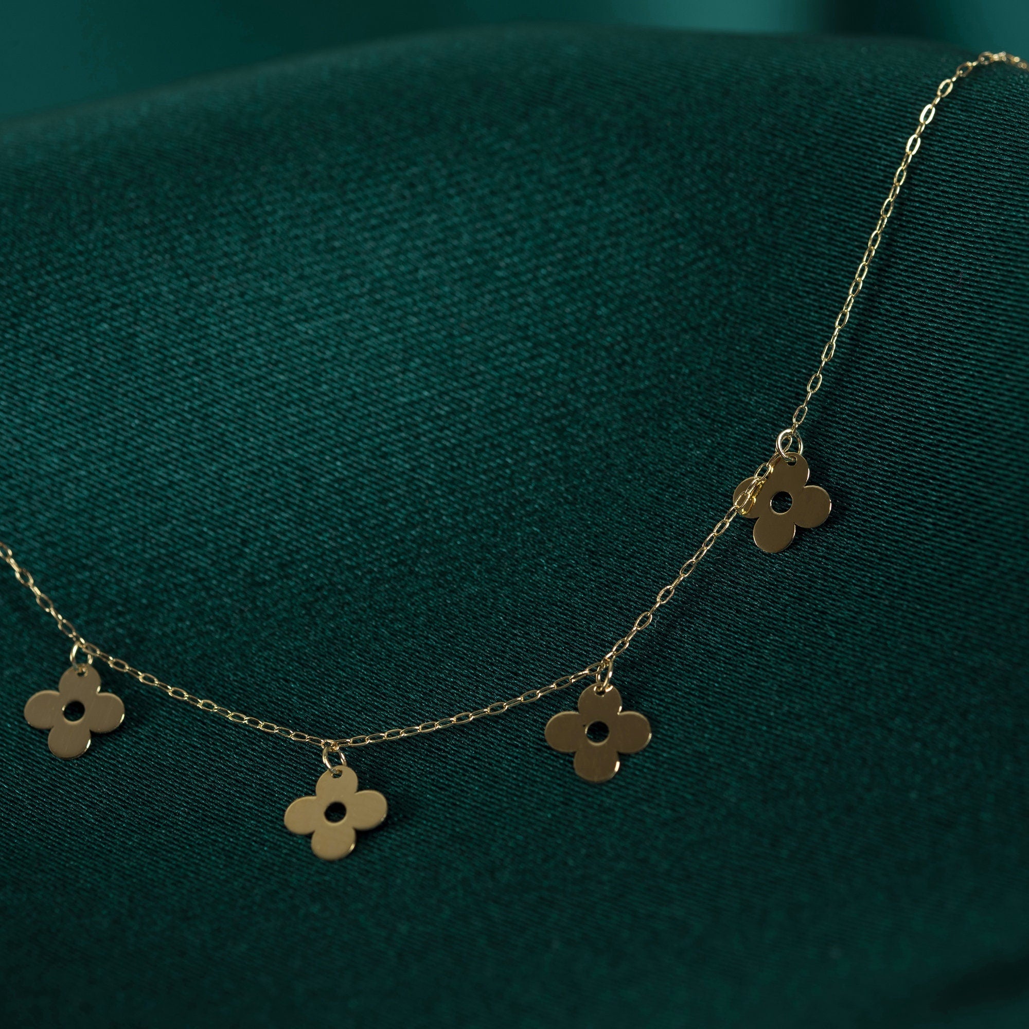14 Carat Clover Women's Necklace - ynckol96