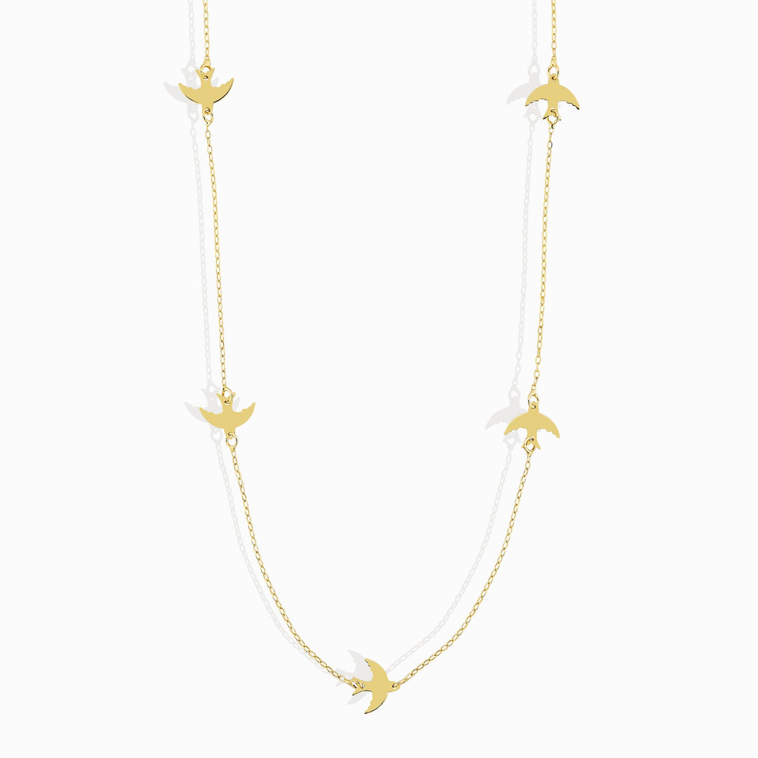 14 Carat Gold Bird Necklace- kskol99