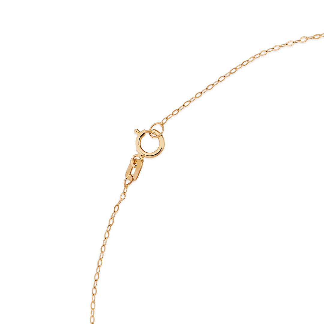 14 Carat Stone Daisy Gold Necklace - pptmkol98