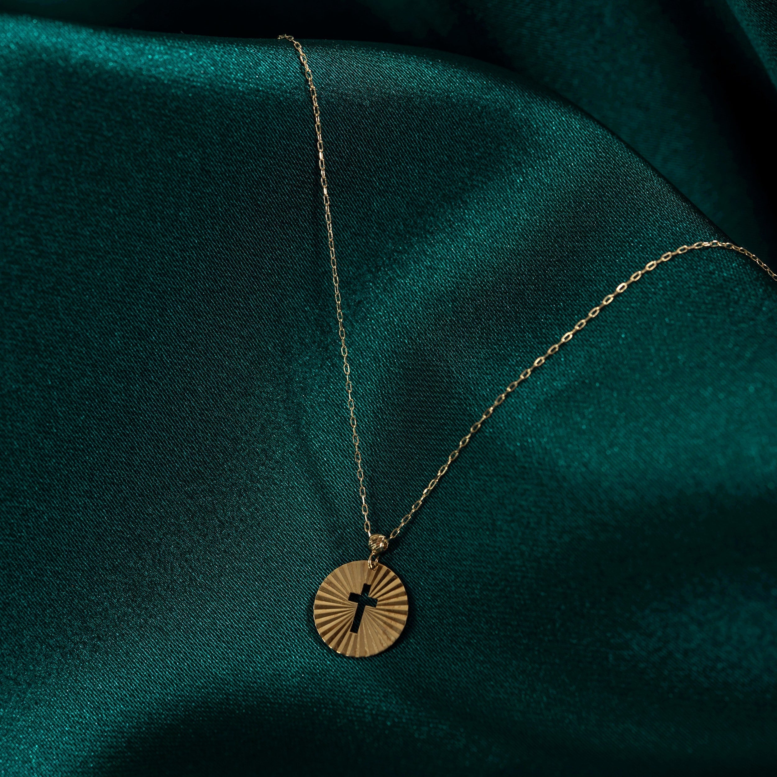 14 Carat Gold Special Design Cross Necklace - yvrhckol93
