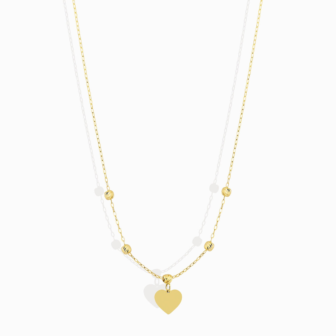 14 Carat Gold Dorica Heart Necklace - btklpkol91