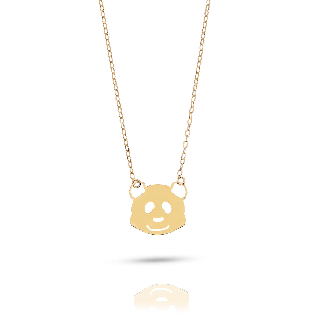 14 Carat Gold Panda Necklace - pndkol108