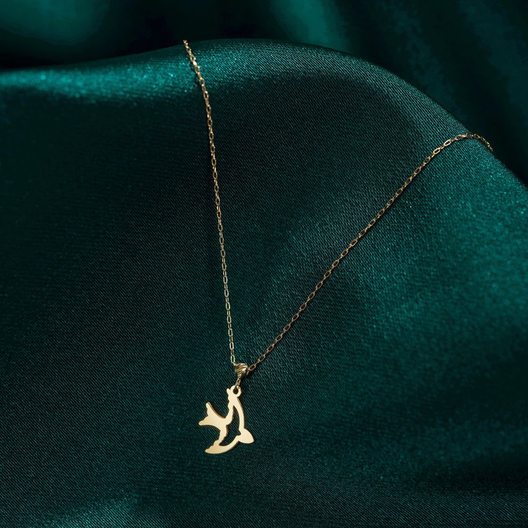 14 Carat Gold Bird Necklace- krgkol88