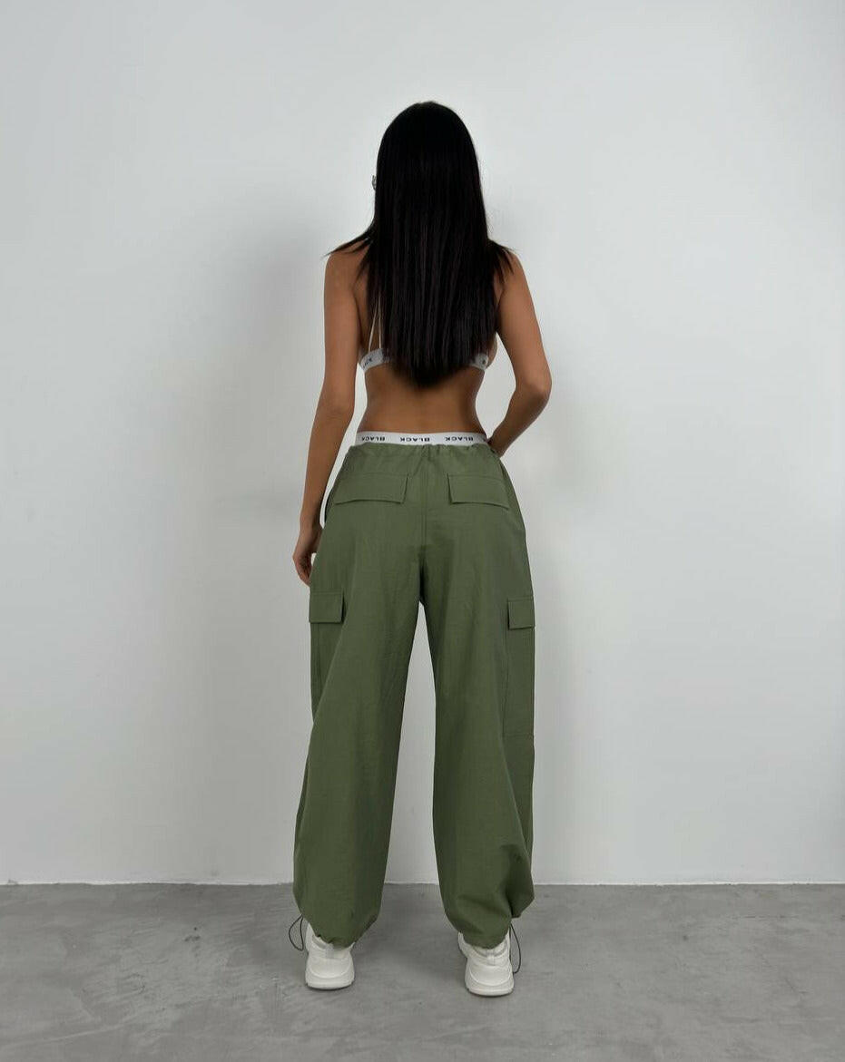 Khaki Cargo Pocket Jogger Pant.