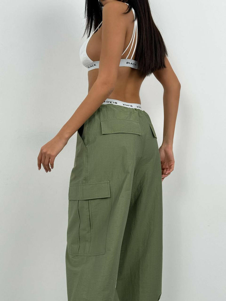 Khaki Cargo Pocket Jogger Pant.